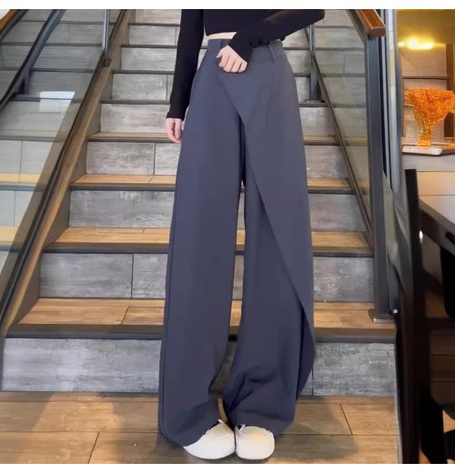 New Fashion Women's High Waist 2025 Pants Casual Straight Leg Pants for Ladies Loose