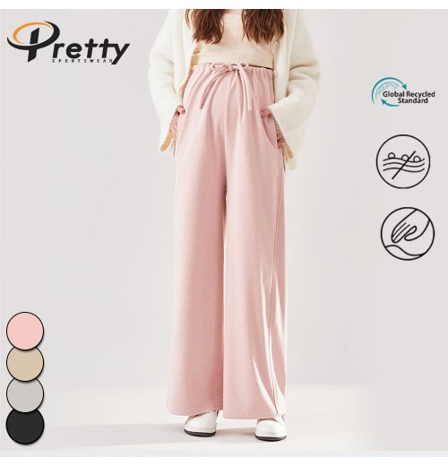 Women's Pregnant Straight Leg Pants Outside Wear Wool Thickened Pants Large Size Velvet Rope Hanging Loose Frenum Pants