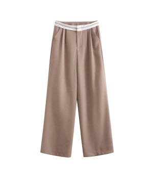 Vintage Chic Cargo Pants - 7 Colors, High-Waisted Female Trousers with Customizable Logo Decoration