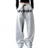 Custom logo jogger pants for women ladies y2k baggy cotton sweatpants