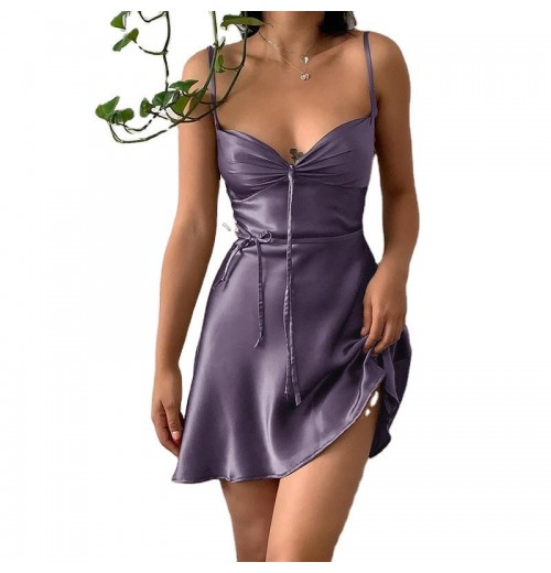 Women Fashion Satin Strapless Corset Maxi Dresses one piece robe soiree short dress for women Party Evening Elegant Dresses